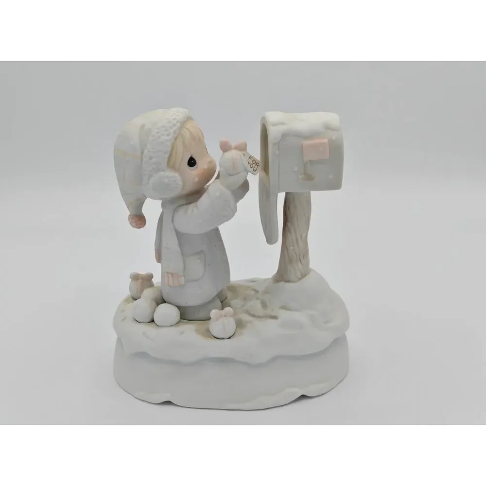 Precious Moments Im Sending You a White Christmas 1987 Enesco Musical 112402